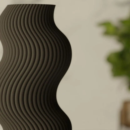 Tarang wavy vase lifestyle shot — modern home decor vase India | Styra