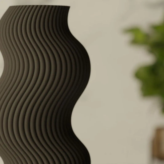 Tarang wavy vase lifestyle shot — modern home decor vase India | Styra