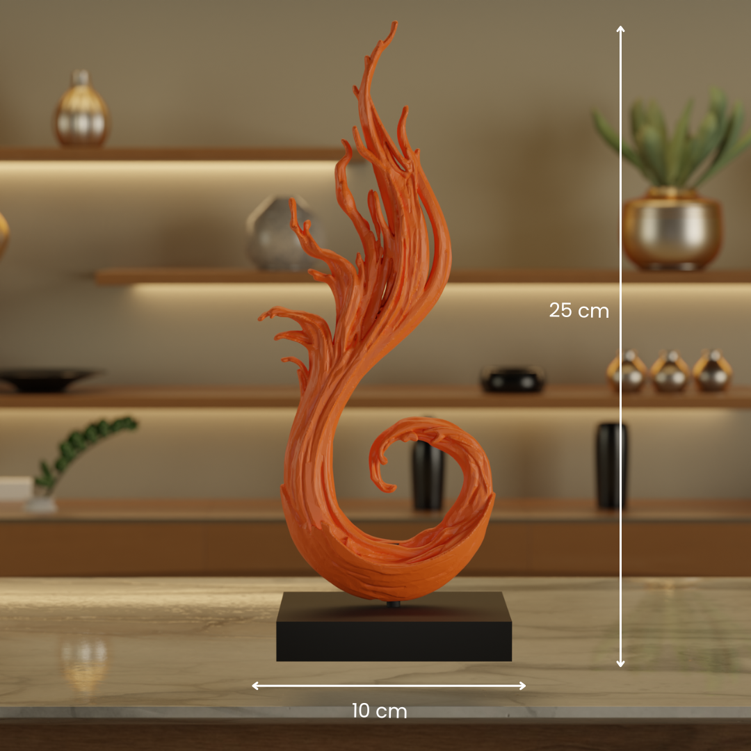 The Aqueous Rise Orange — modern decor sculpture India | Styra