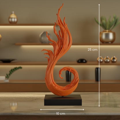 The Aqueous Rise Orange — modern decor sculpture India | Styra