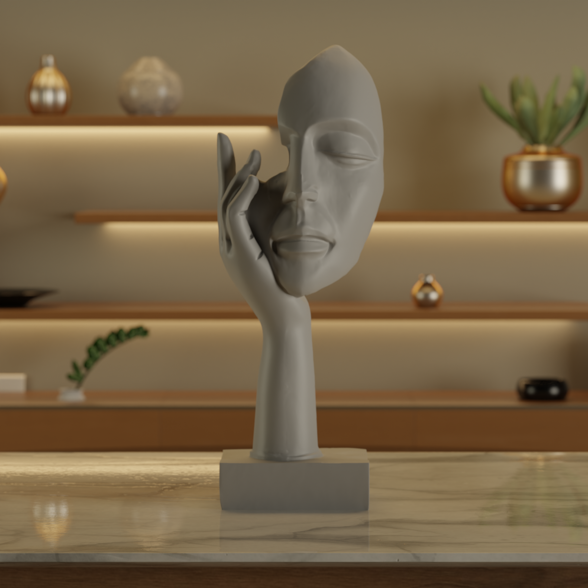 The Floating Face — premium decor sculpture India | Styra