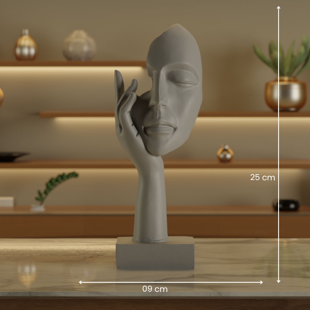 The Floating Face — minimalist decor sculpture India | Styra