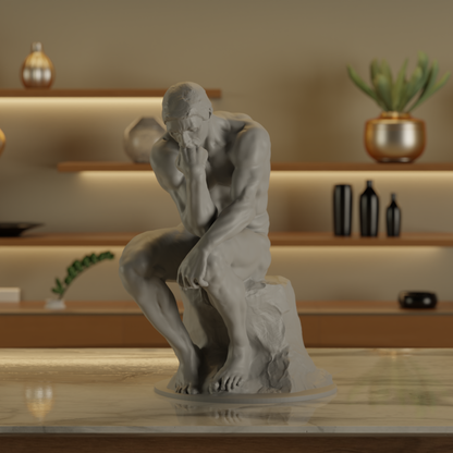 The Thinker Grey — premium decor sculpture India | Styra