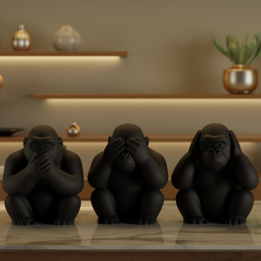Three Wise Monkeys — premium decor sculpture India | Styra