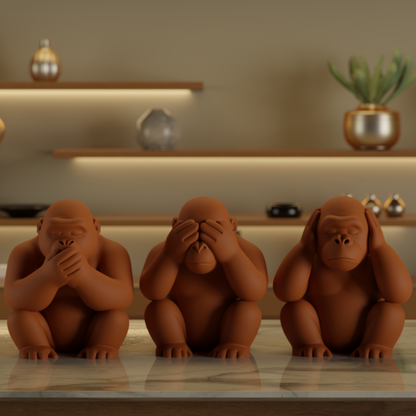 Three Wise Monkeys — designer decor sculpture India | Styra