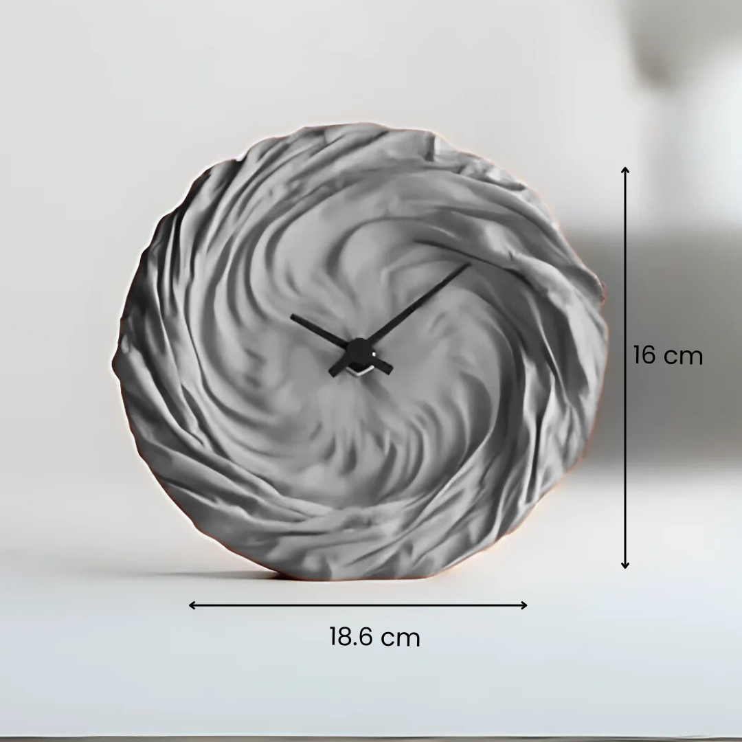 Twisted Cloth Pattern — premium table clock India | Styra