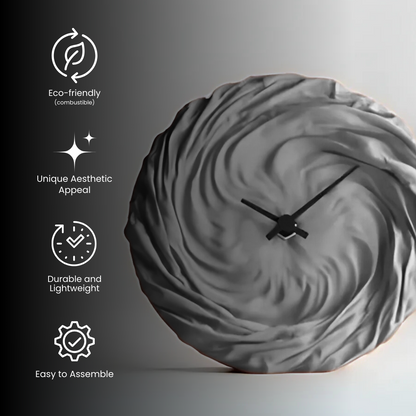Twisted Cloth Pattern — minimalist table clock India | Styra