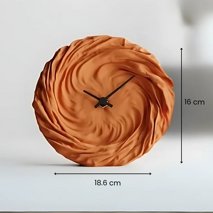 Twisted Cloth Pattern — designer table clock India | Styra