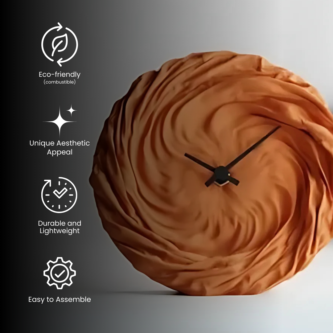 Twisted Cloth Pattern — modern table clock India | Styra