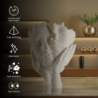Two Face One Hand Love — premium decor sculpture India | Styra
