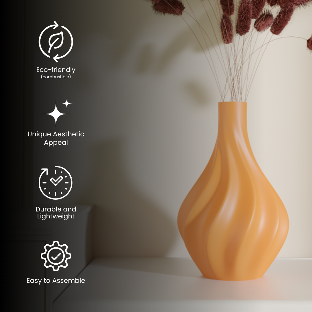 Valay vase size reference — sculptural vase India | Styra