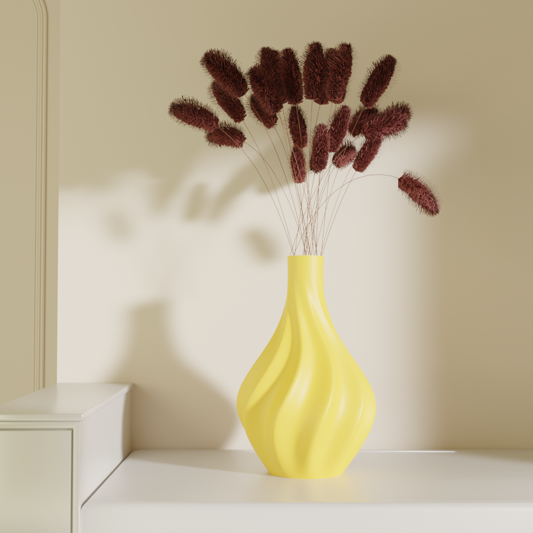 Valay vase yellow close-up — colourful decorative vase India | Styra