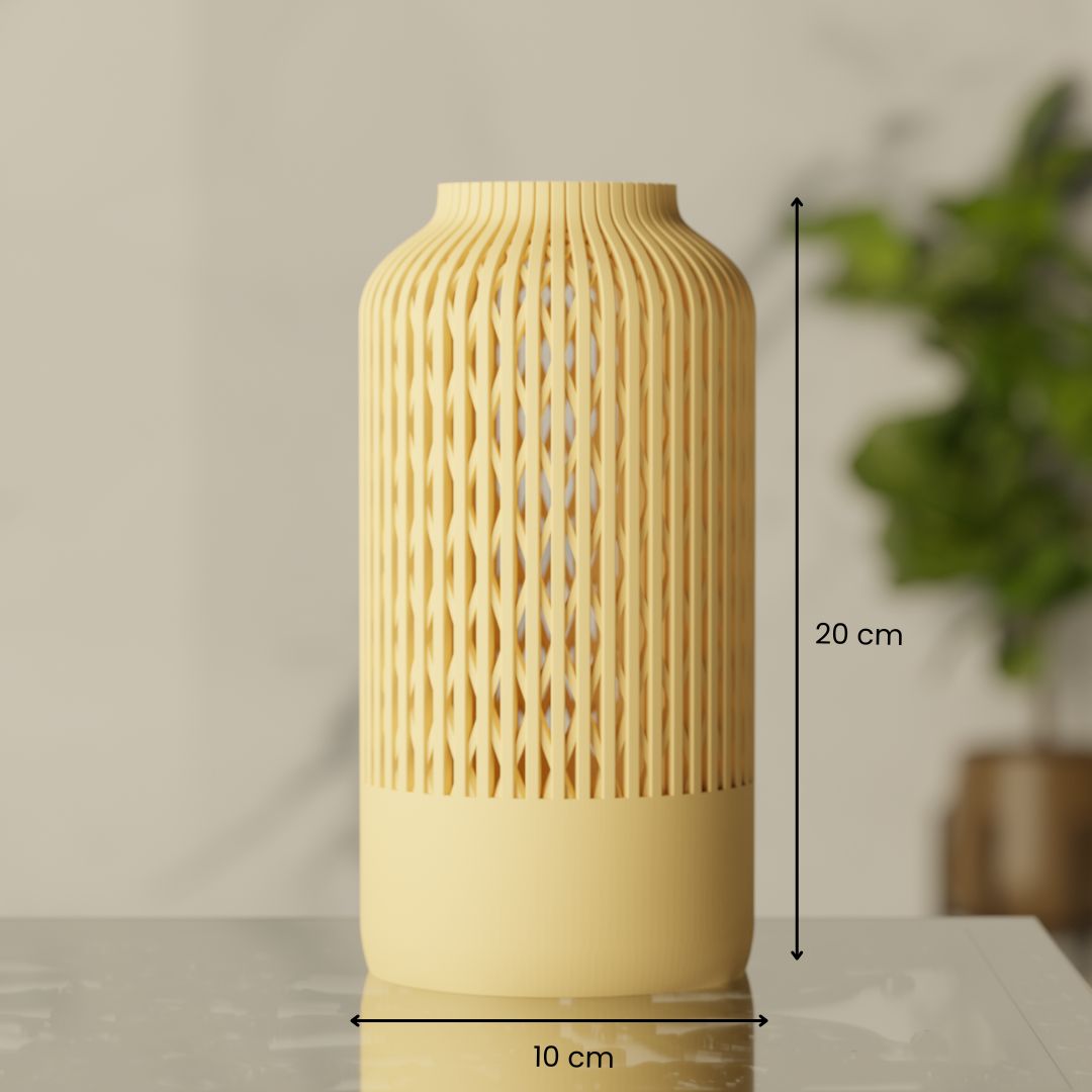 Vellis Vase, size reference — handcrafted decorative vase India | Styra