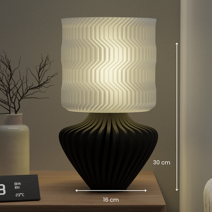 Wavy Curves Lamp — handcrafted table lamp India | Styra