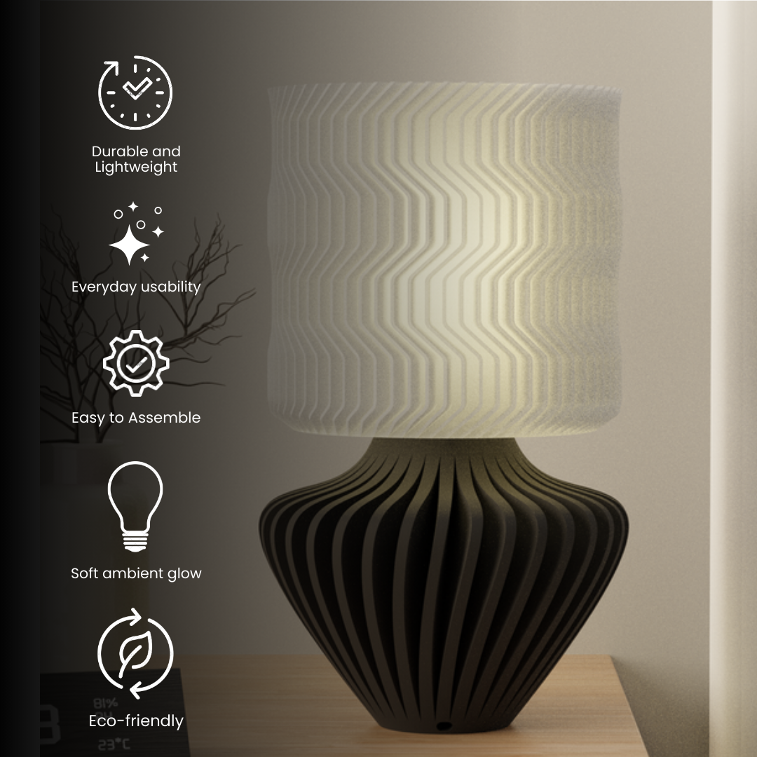 Wavy Curves Lamp — premium table lamp India | Styra