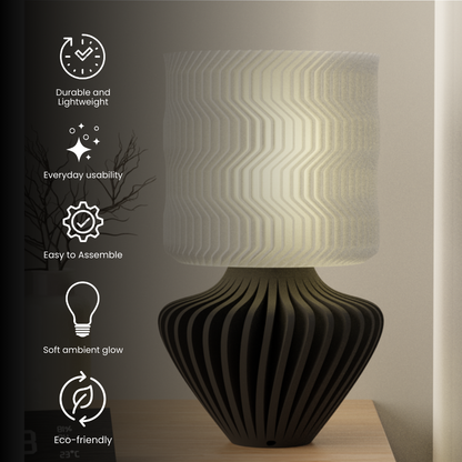 Wavy Curves Lamp — premium table lamp India | Styra