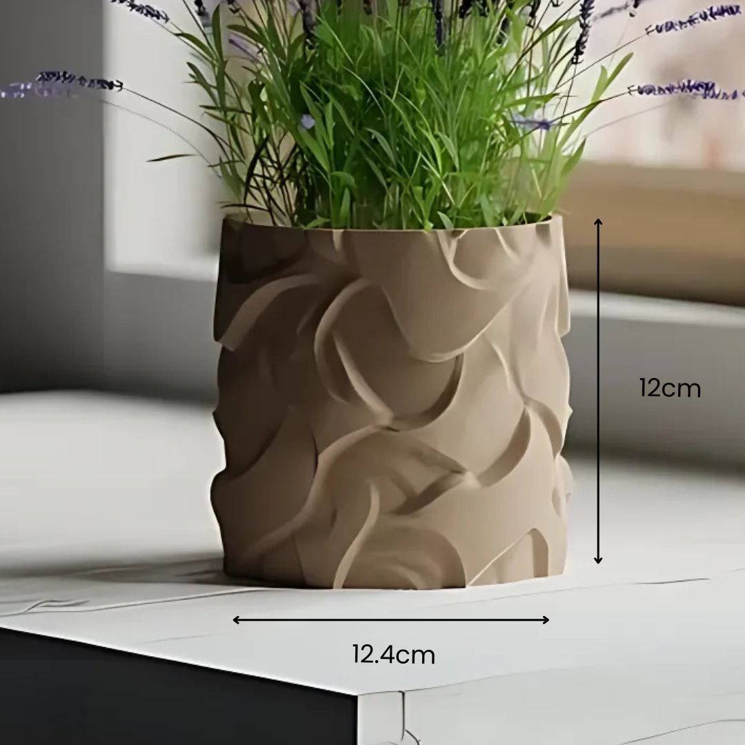 Wavy Pattern Planter Pot — designer indoor planter India | Styra