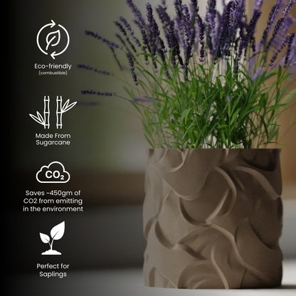 Wavy Pattern Planter Pot — modern indoor planter India | Styra
