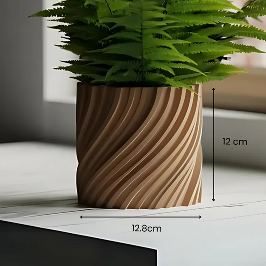 Wavy Twisted Planter Pot — designer indoor planter India | Styra