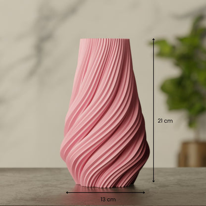 Whipped Cream Vase Pink, size reference — handcrafted decorative vase India | Styra