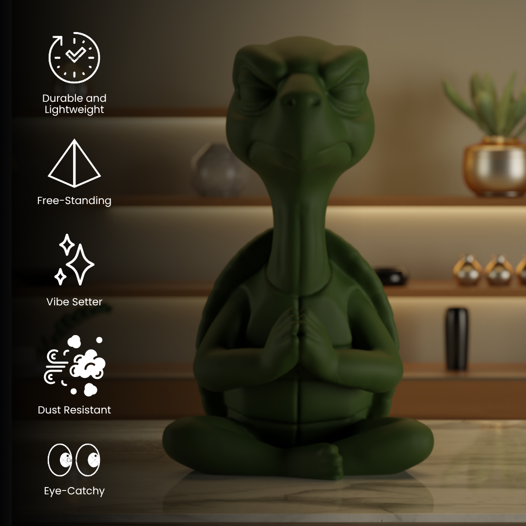 Zen Turtle Dark Green — handcrafted decor sculpture India | Styra