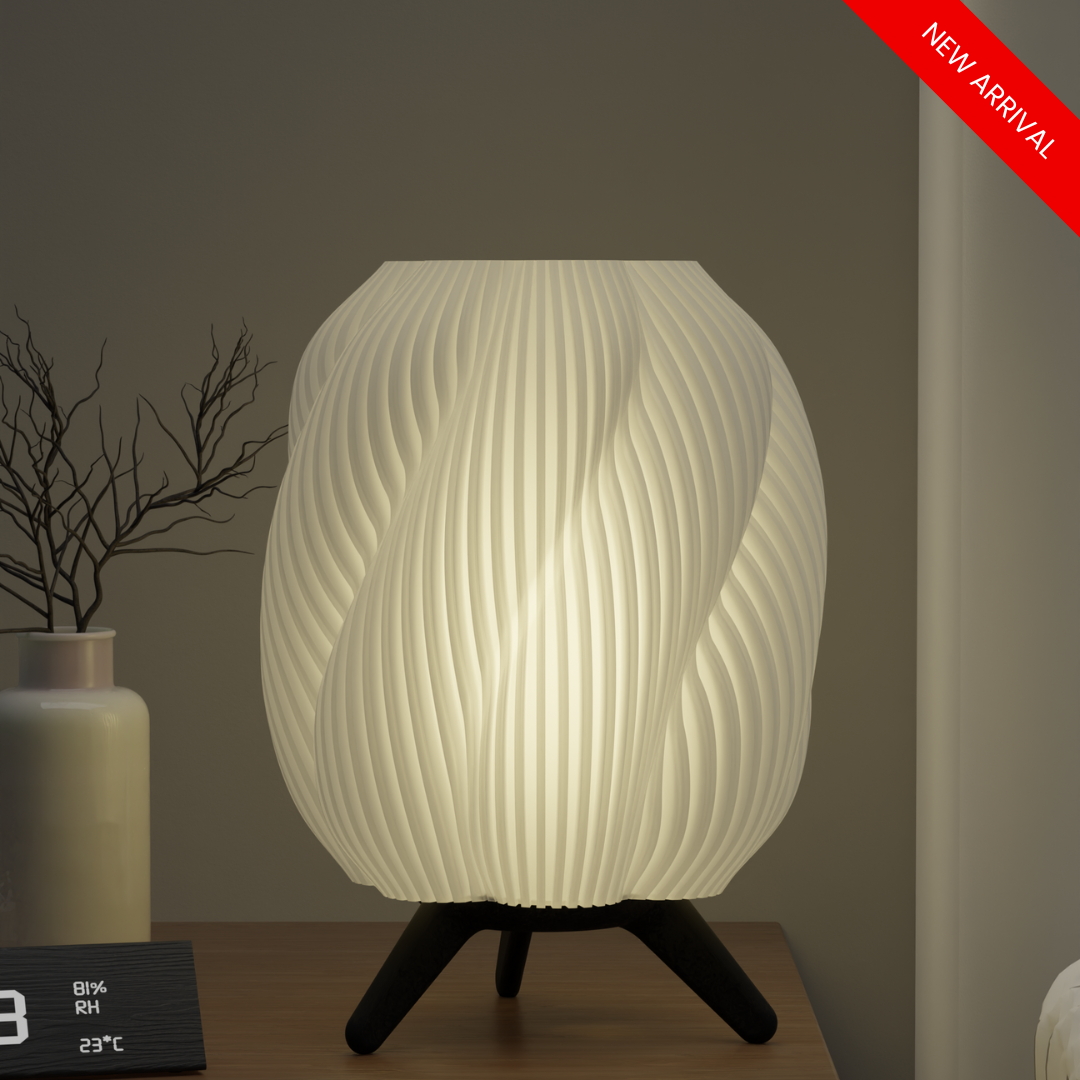 Stripped swirl lamp