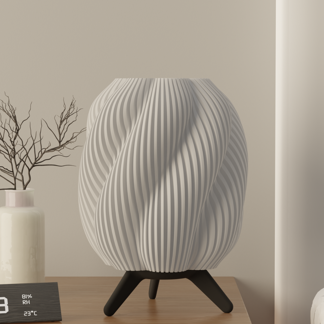 Stripped swirl lamp